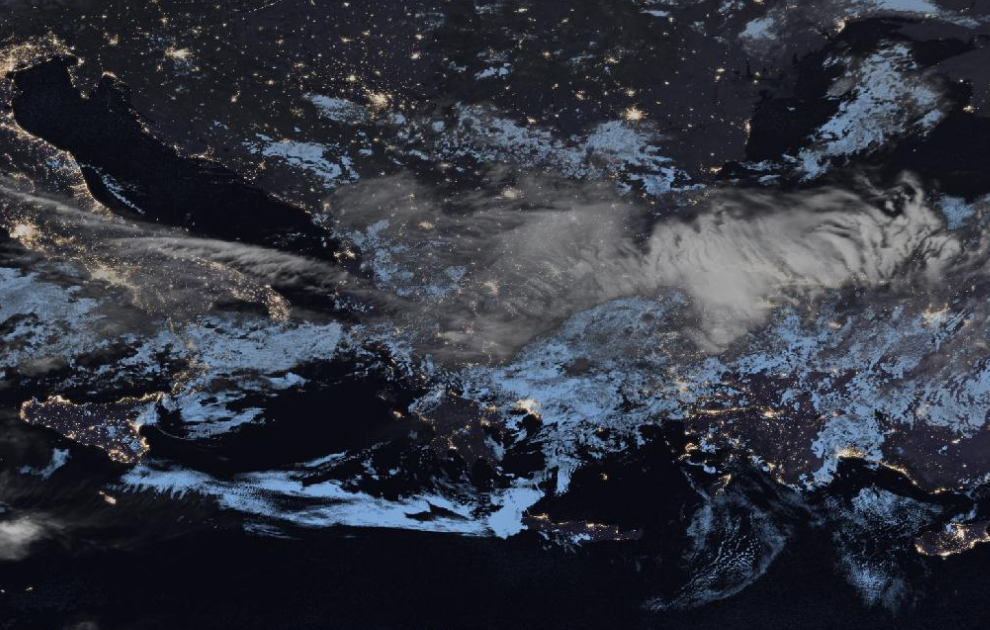 Τελευταία δορυφορική εικόνα νεφοκάλυψης