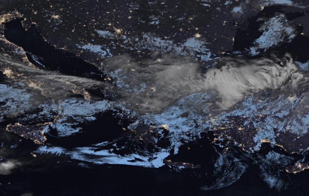 Τελευταία δορυφορική εικόνα νεφοκάλυψης