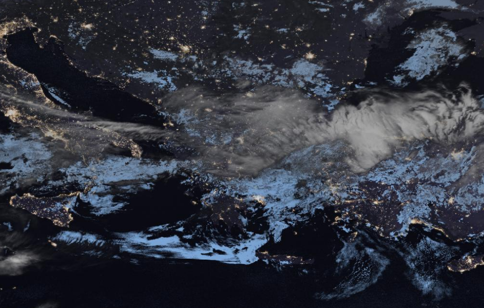 Τελευταία δορυφορική εικόνα νεφοκάλυψης