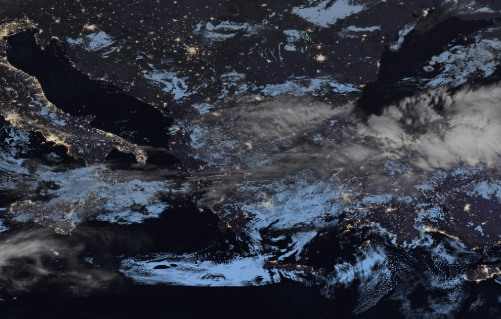 Τελευταία δορυφορική εικόνα νεφοκάλυψης