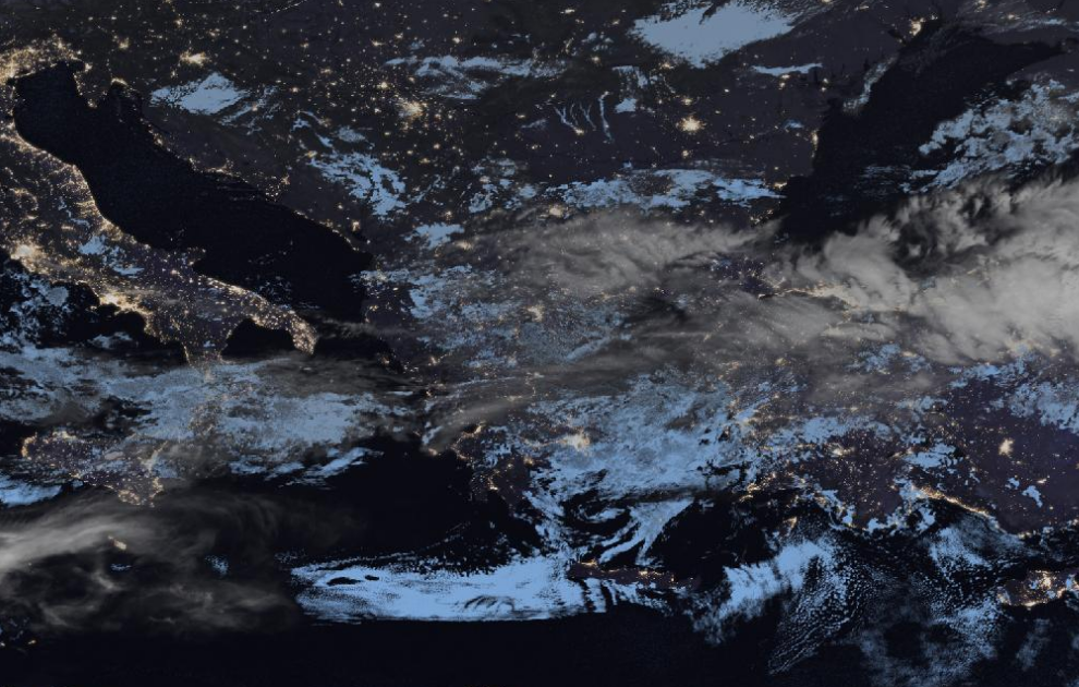 Τελευταία δορυφορική εικόνα νεφοκάλυψης