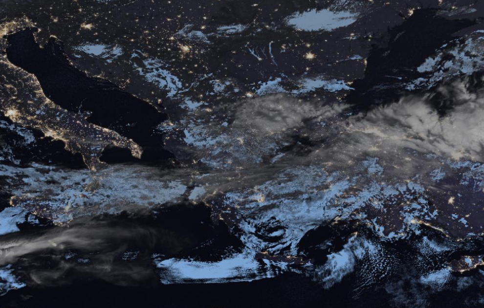 Τελευταία δορυφορική εικόνα νεφοκάλυψης