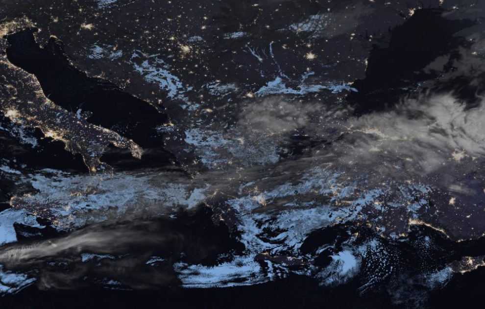 Τελευταία δορυφορική εικόνα νεφοκάλυψης