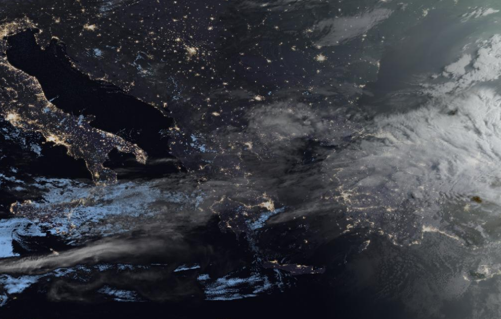 Τελευταία δορυφορική εικόνα νεφοκάλυψης