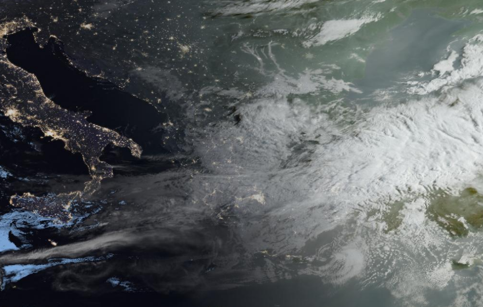 Τελευταία δορυφορική εικόνα νεφοκάλυψης