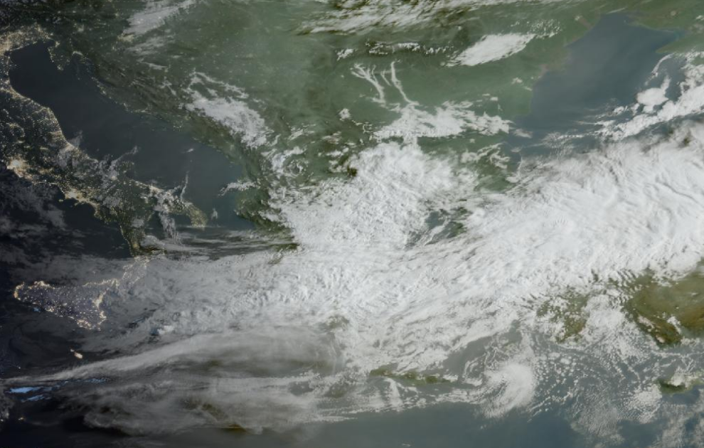 Τελευταία δορυφορική εικόνα νεφοκάλυψης