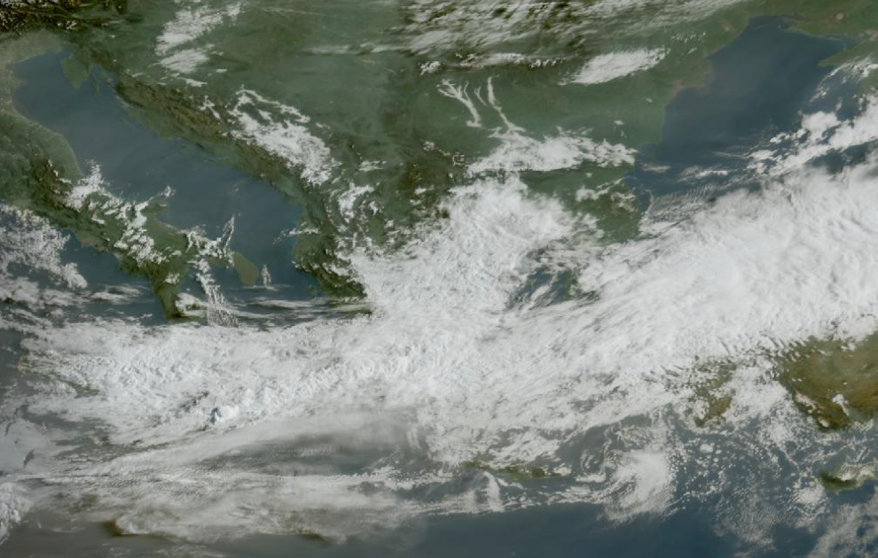 Τελευταία δορυφορική εικόνα νεφοκάλυψης