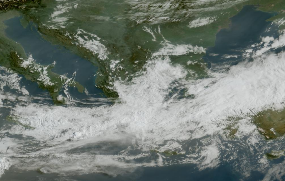 Τελευταία δορυφορική εικόνα νεφοκάλυψης