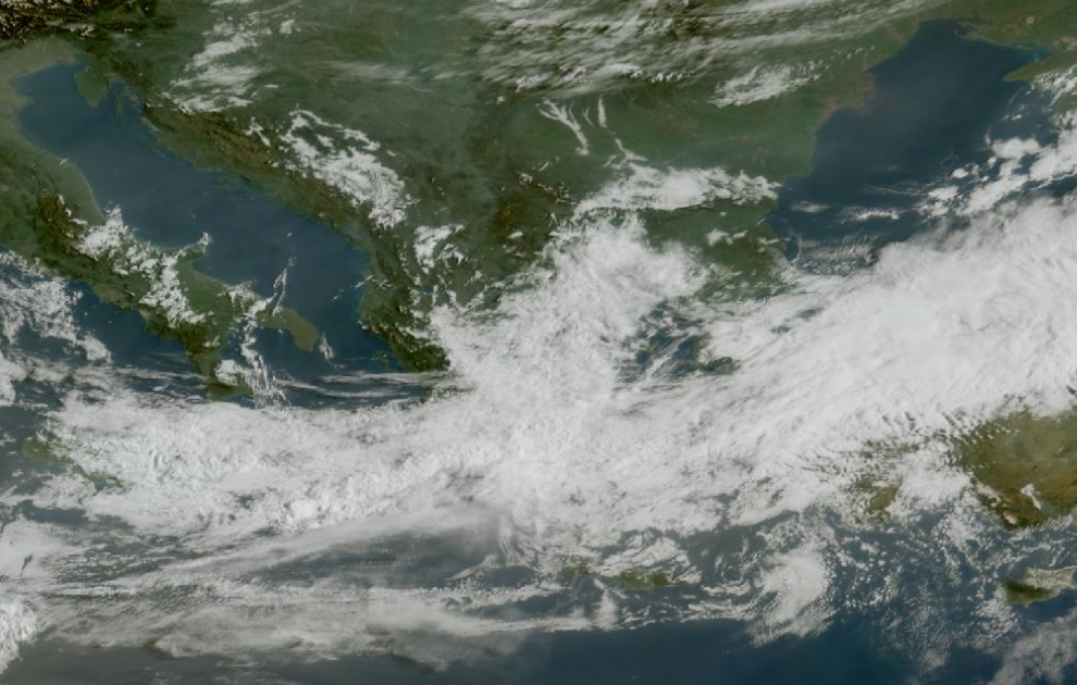 Τελευταία δορυφορική εικόνα νεφοκάλυψης