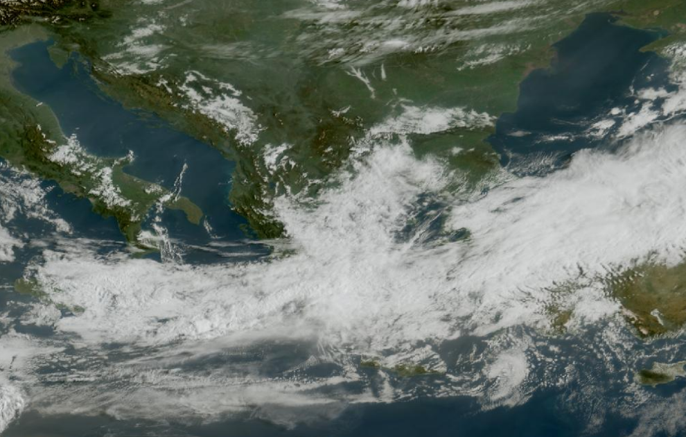 Τελευταία δορυφορική εικόνα νεφοκάλυψης