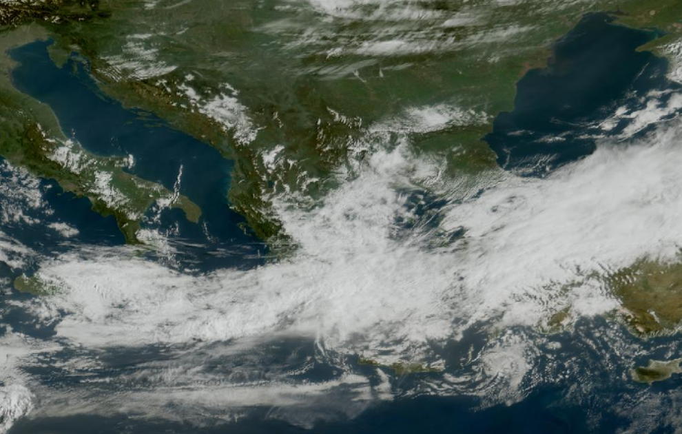 Τελευταία δορυφορική εικόνα νεφοκάλυψης