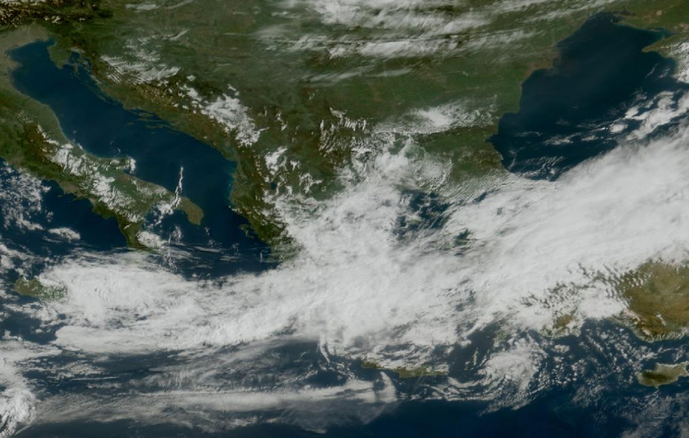 Τελευταία δορυφορική εικόνα νεφοκάλυψης