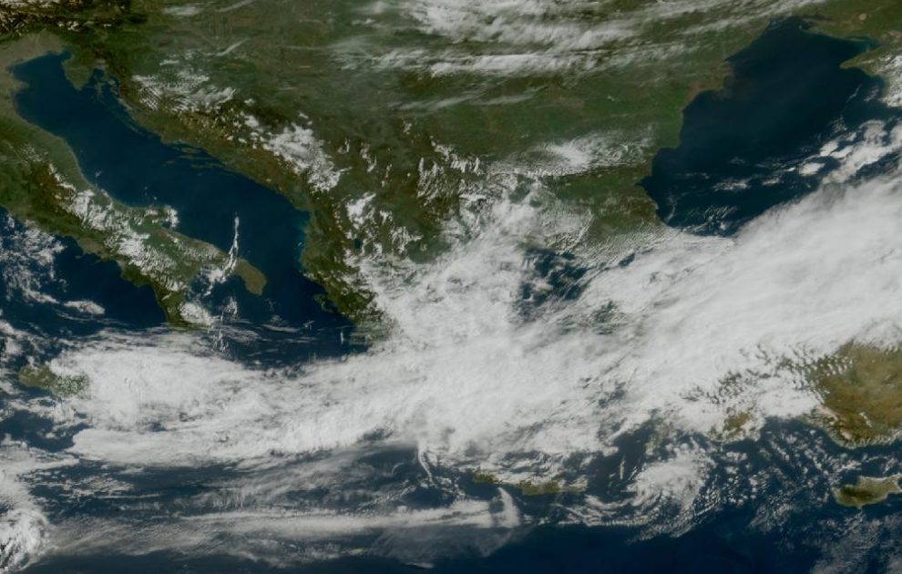 Τελευταία δορυφορική εικόνα νεφοκάλυψης