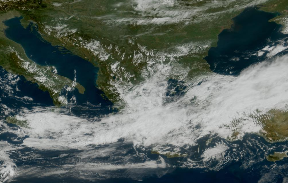 Τελευταία δορυφορική εικόνα νεφοκάλυψης