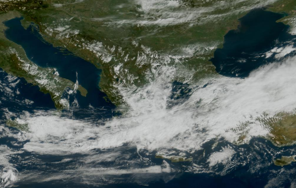 Τελευταία δορυφορική εικόνα νεφοκάλυψης