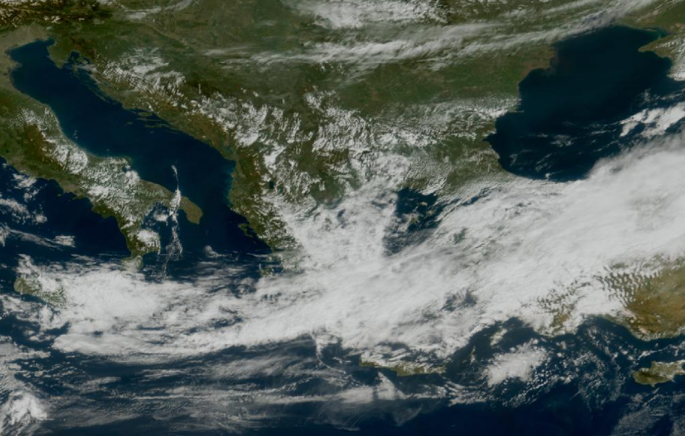 Τελευταία δορυφορική εικόνα νεφοκάλυψης