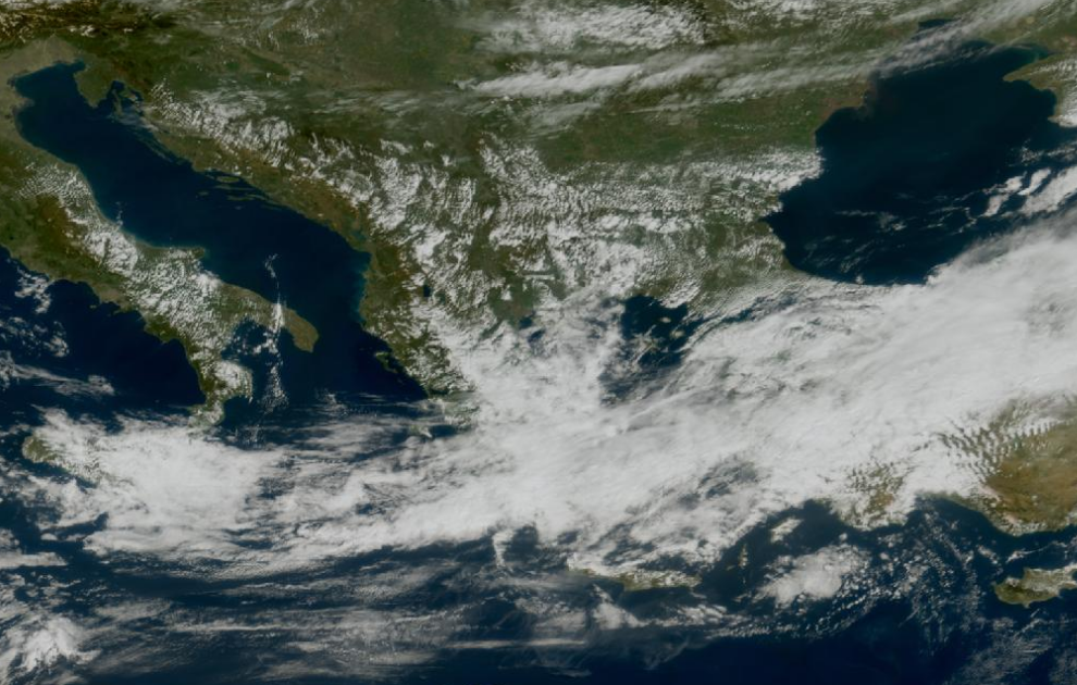 Τελευταία δορυφορική εικόνα νεφοκάλυψης