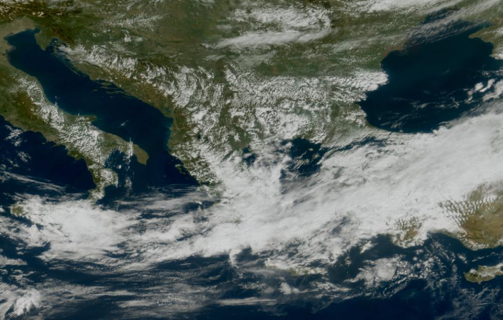 Τελευταία δορυφορική εικόνα νεφοκάλυψης