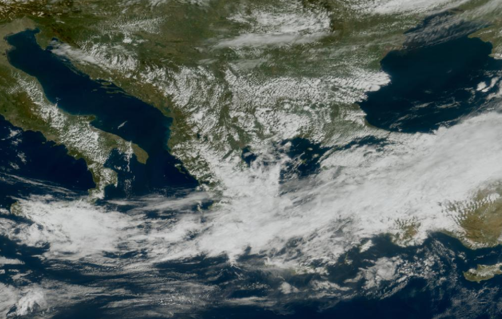 Τελευταία δορυφορική εικόνα νεφοκάλυψης