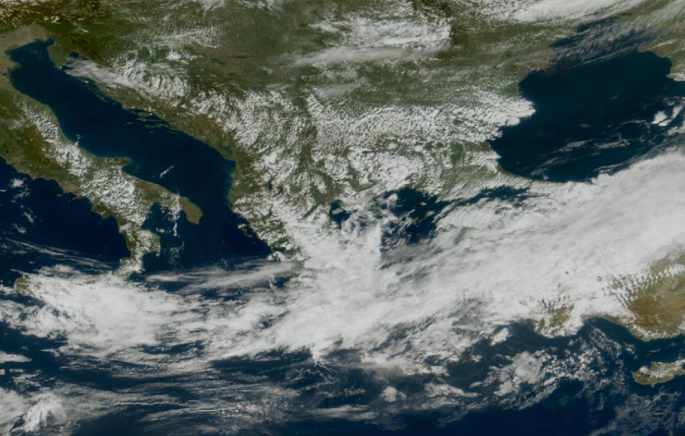 Τελευταία δορυφορική εικόνα νεφοκάλυψης