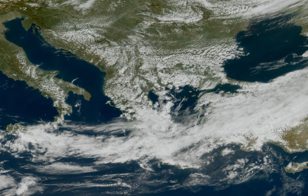 Τελευταία δορυφορική εικόνα νεφοκάλυψης