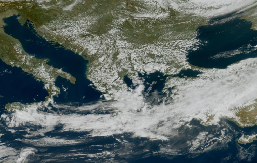 Τελευταία δορυφορική εικόνα νεφοκάλυψης