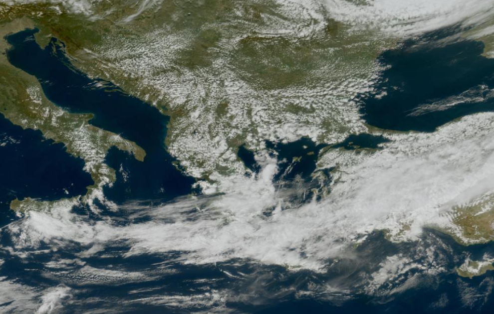 Τελευταία δορυφορική εικόνα νεφοκάλυψης