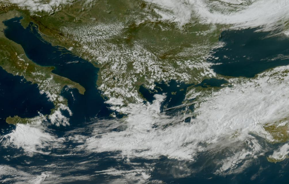 Τελευταία δορυφορική εικόνα νεφοκάλυψης