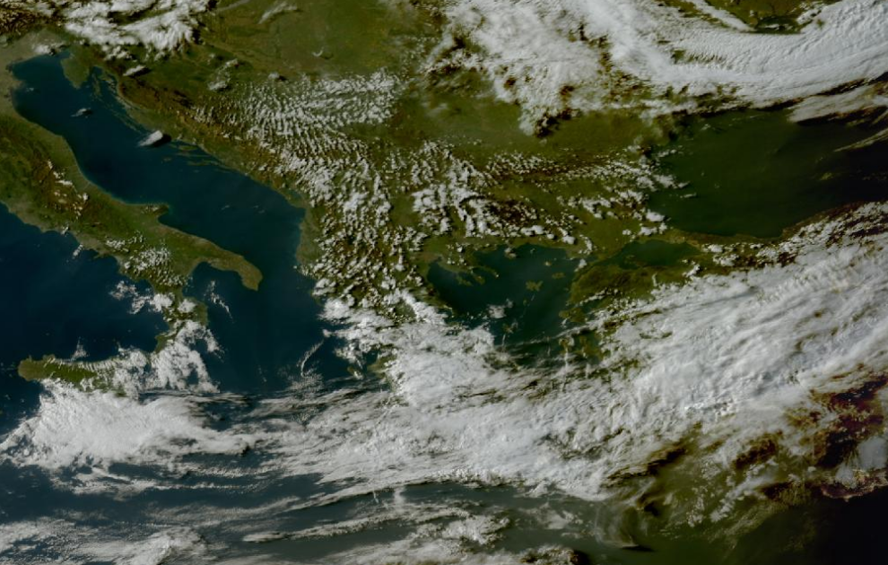 Τελευταία δορυφορική εικόνα νεφοκάλυψης