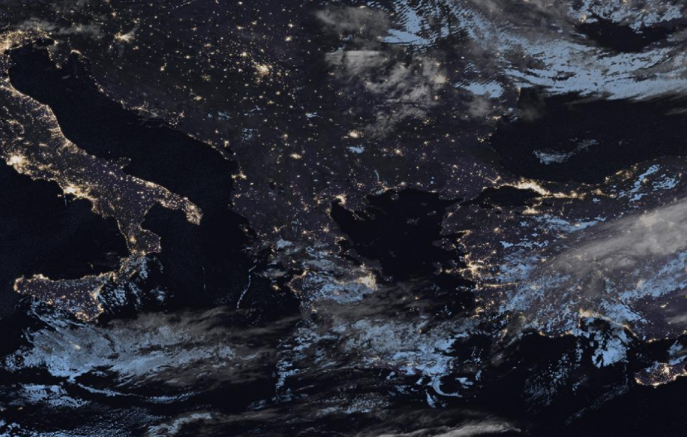 Τελευταία δορυφορική εικόνα νεφοκάλυψης