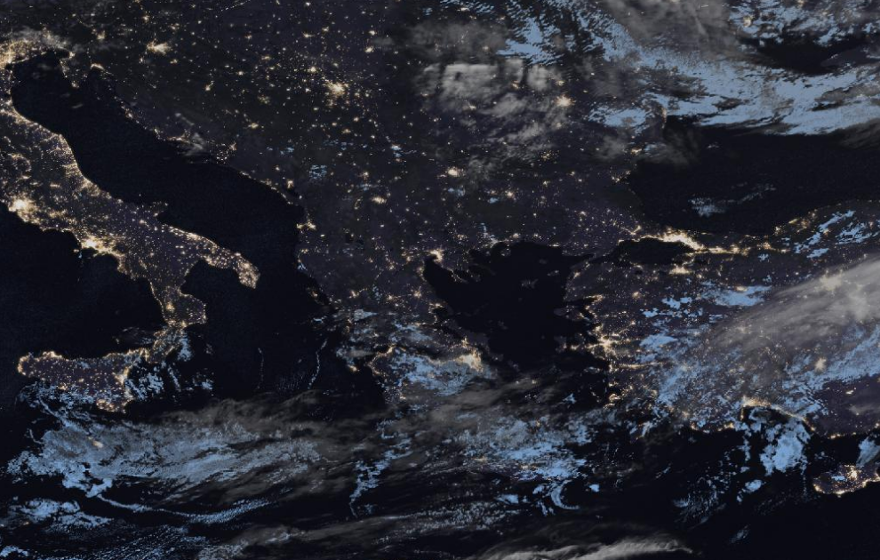 Τελευταία δορυφορική εικόνα νεφοκάλυψης