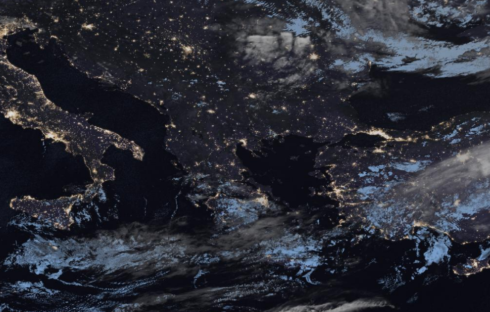 Τελευταία δορυφορική εικόνα νεφοκάλυψης