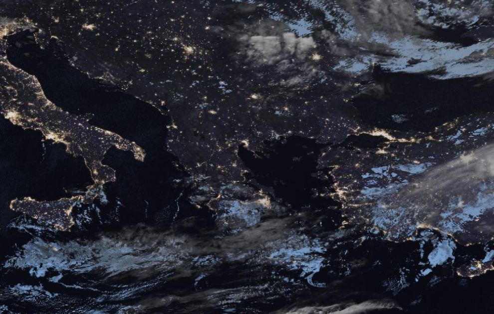 Τελευταία δορυφορική εικόνα νεφοκάλυψης