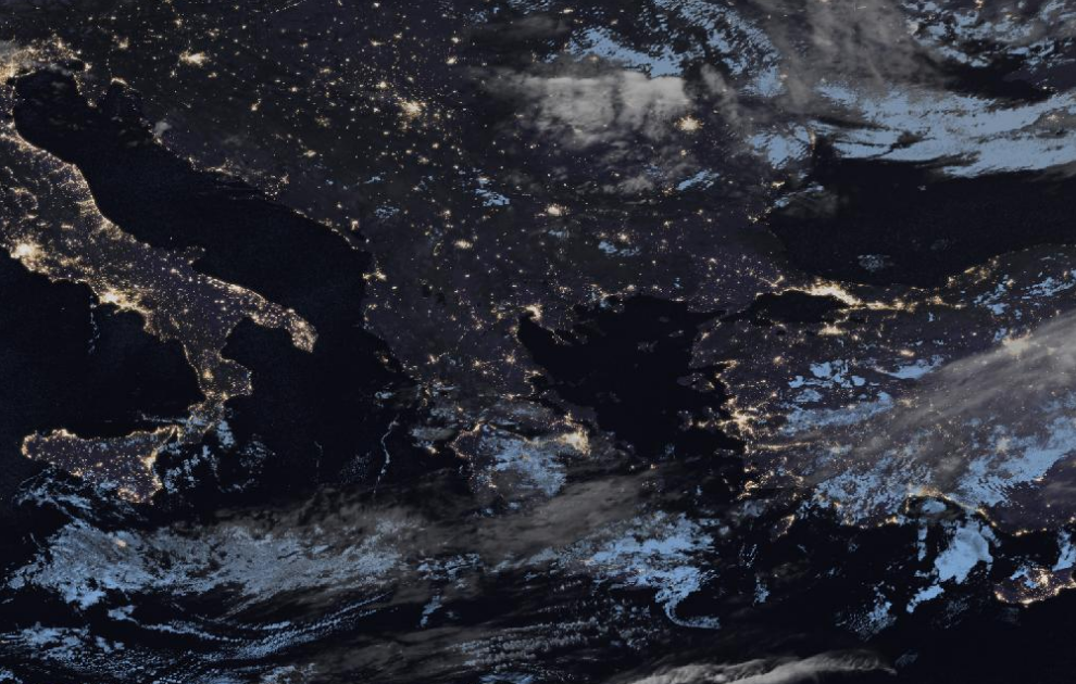 Τελευταία δορυφορική εικόνα νεφοκάλυψης