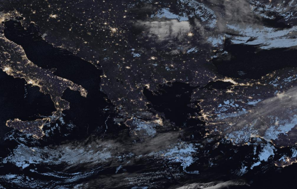 Τελευταία δορυφορική εικόνα νεφοκάλυψης