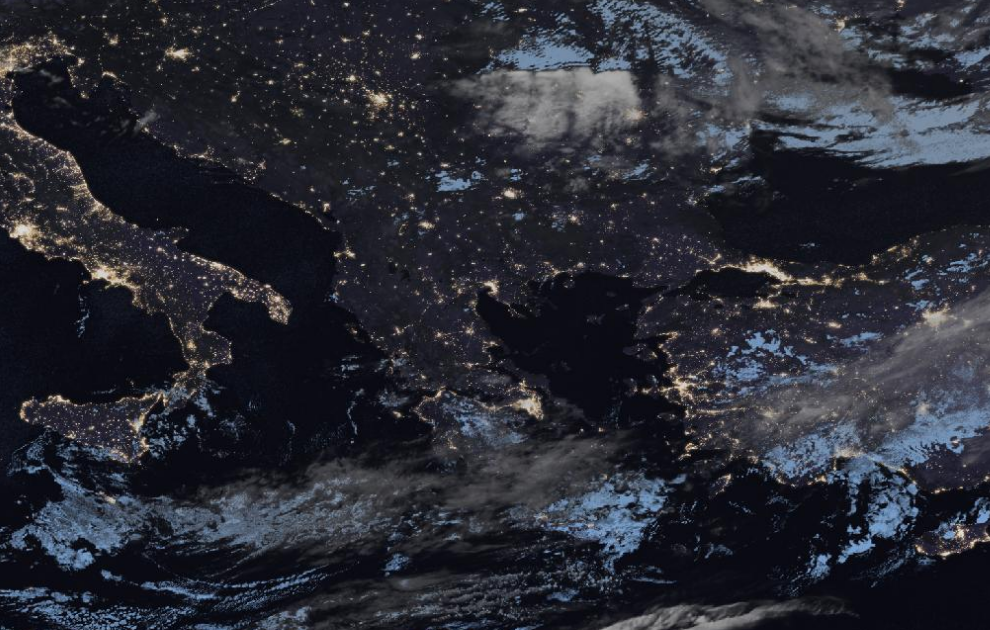 Τελευταία δορυφορική εικόνα νεφοκάλυψης