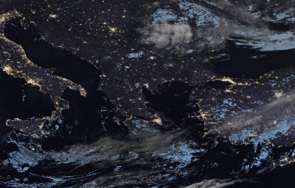 Τελευταία δορυφορική εικόνα νεφοκάλυψης