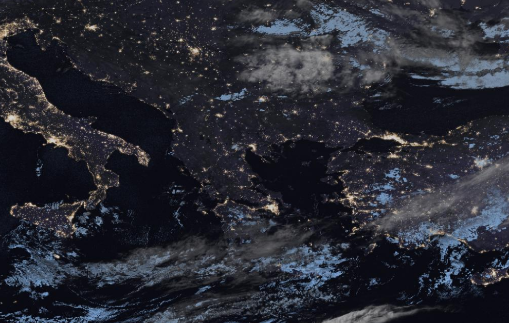 Τελευταία δορυφορική εικόνα νεφοκάλυψης