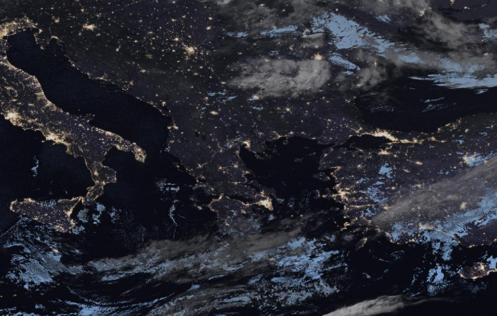 Τελευταία δορυφορική εικόνα νεφοκάλυψης