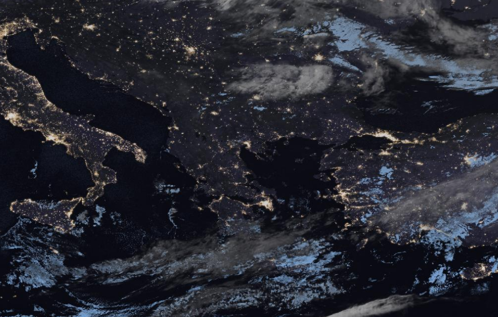 Τελευταία δορυφορική εικόνα νεφοκάλυψης