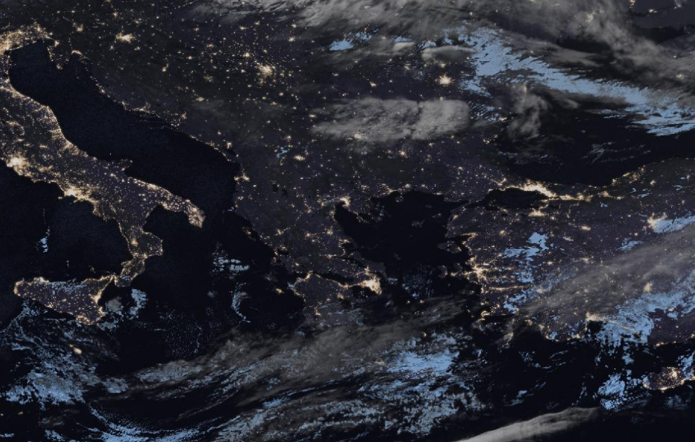 Τελευταία δορυφορική εικόνα νεφοκάλυψης