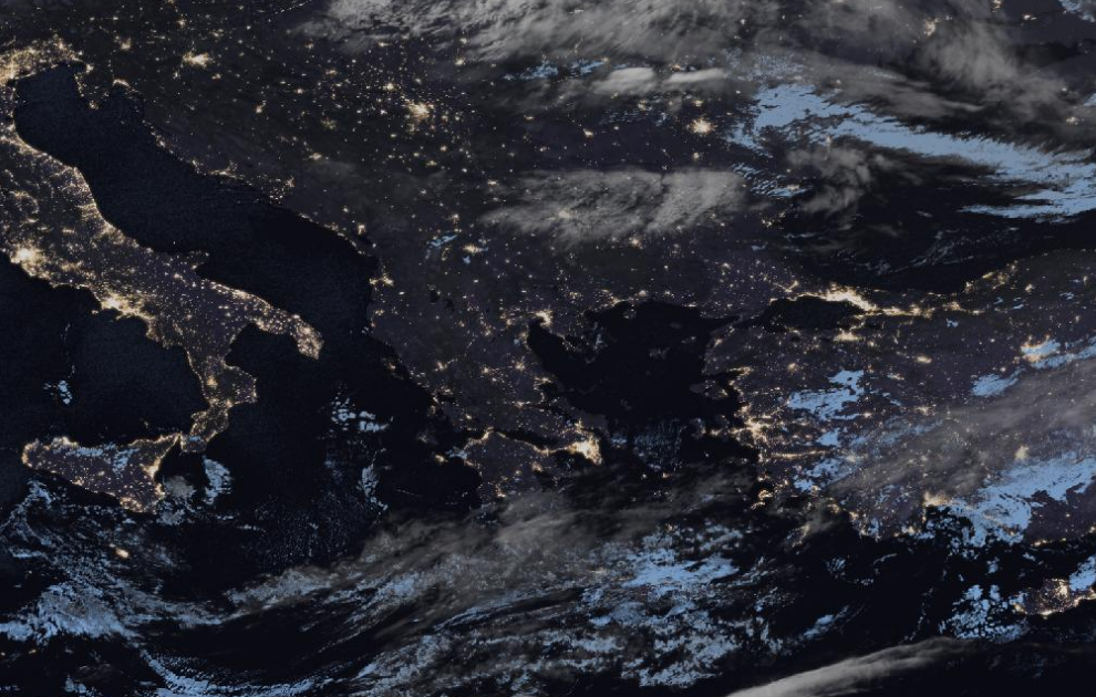 Τελευταία δορυφορική εικόνα νεφοκάλυψης