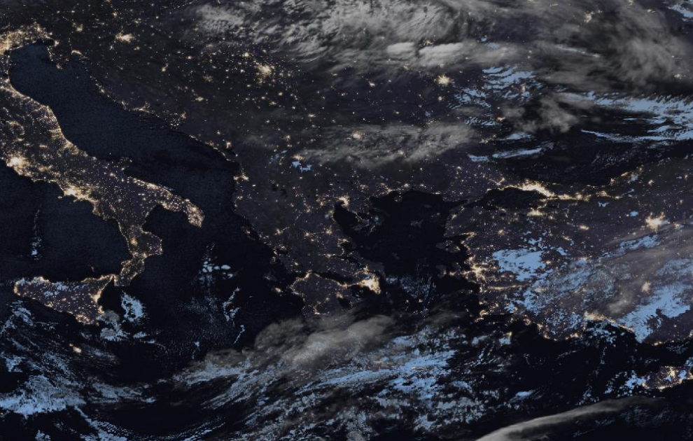 Τελευταία δορυφορική εικόνα νεφοκάλυψης