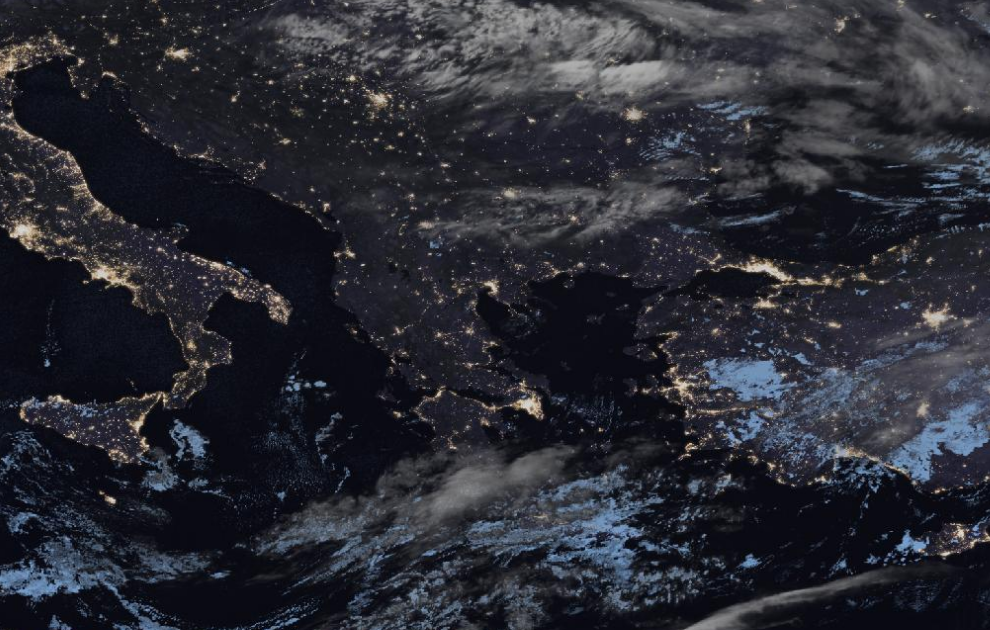 Τελευταία δορυφορική εικόνα νεφοκάλυψης