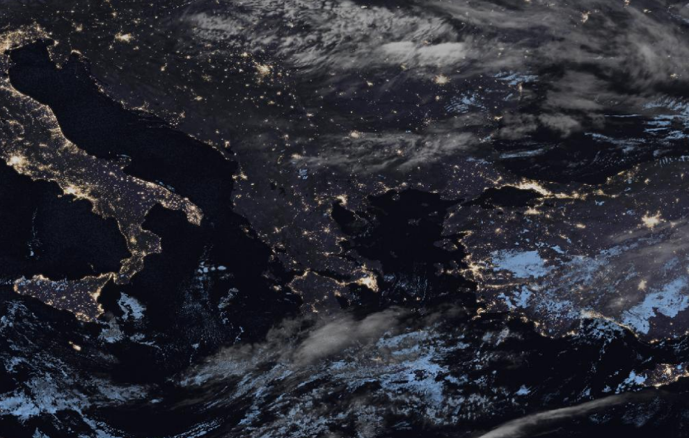 Τελευταία δορυφορική εικόνα νεφοκάλυψης