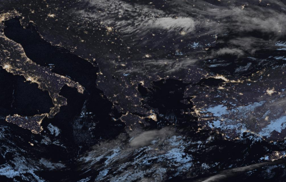 Τελευταία δορυφορική εικόνα νεφοκάλυψης