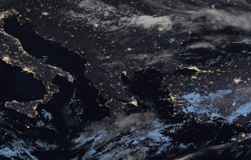 Τελευταία δορυφορική εικόνα νεφοκάλυψης