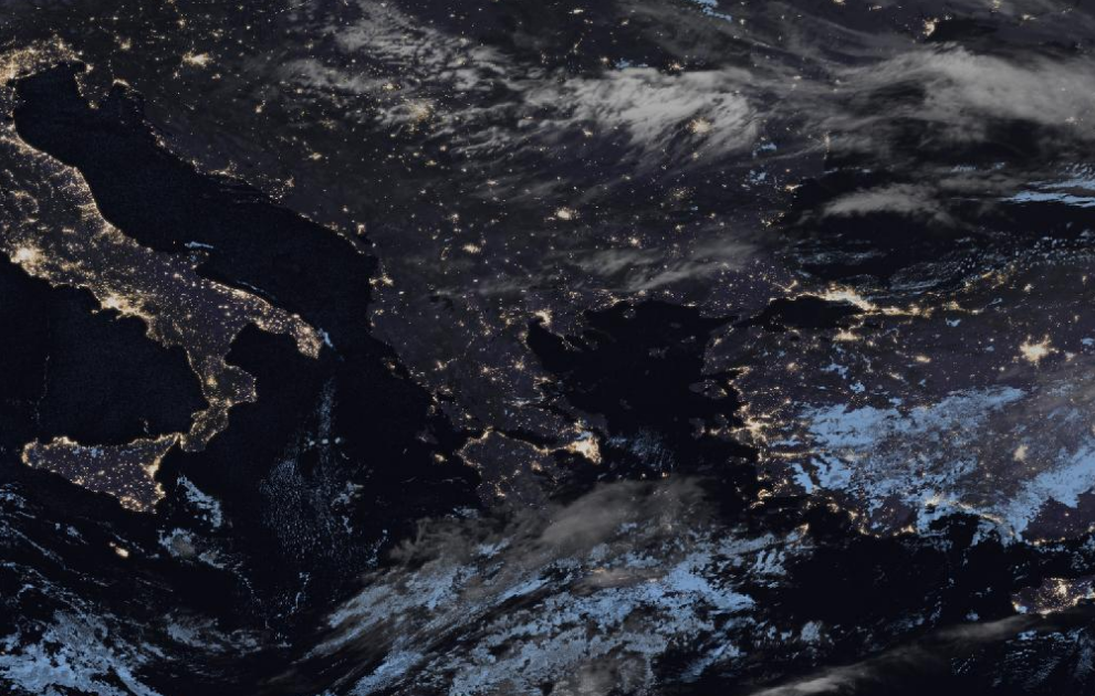 Τελευταία δορυφορική εικόνα νεφοκάλυψης