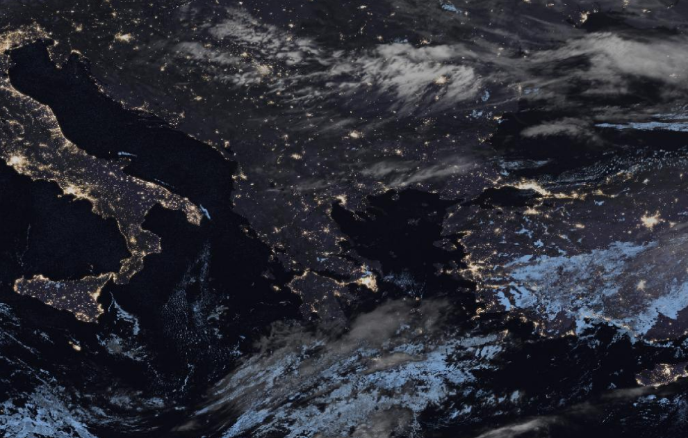 Τελευταία δορυφορική εικόνα νεφοκάλυψης