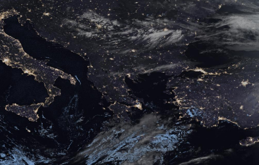 Τελευταία δορυφορική εικόνα νεφοκάλυψης